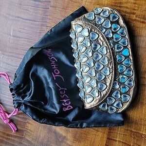 BETSEY JOHNSON VINTAGE CRYSTAL HEARTS PURSE